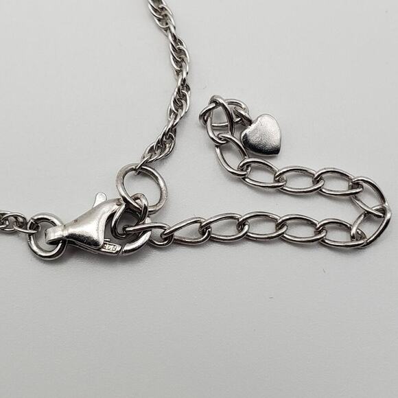 Sterling Silver Triple Heart Marcasite Accent Pendant on 17" Rope Chain Necklace - Picture 5 of 6
